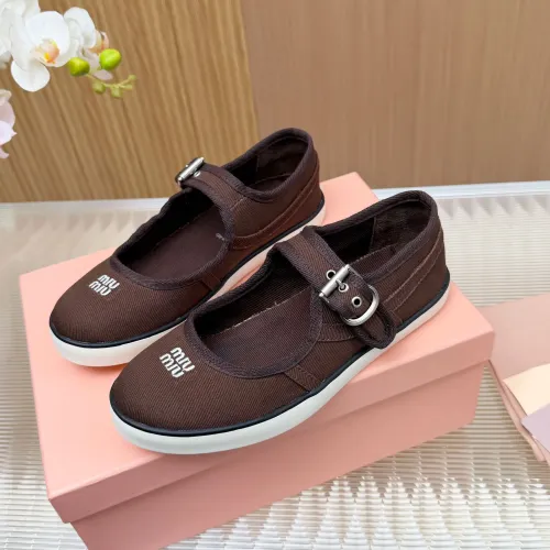 MIU MIU Flat Shoes For Women #1433021 $76.00 USD, Wholesale Replica MIU MIU Flat Shoes