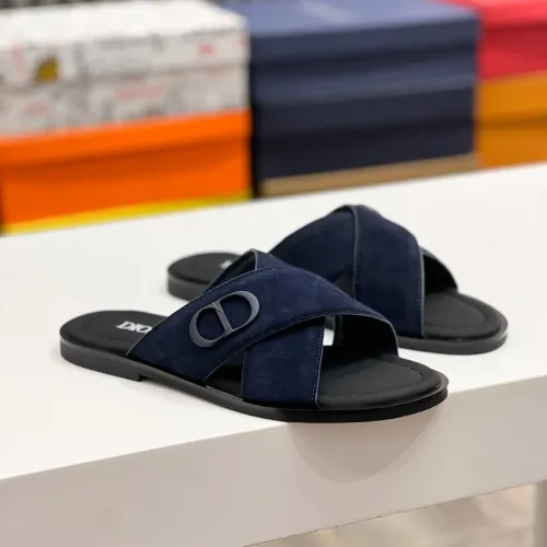 Replica Christian Dior Slippers For Men #1433214 $60.00 USD for Wholesale