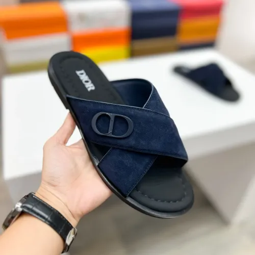 Replica Christian Dior Slippers For Men #1433214 $60.00 USD for Wholesale