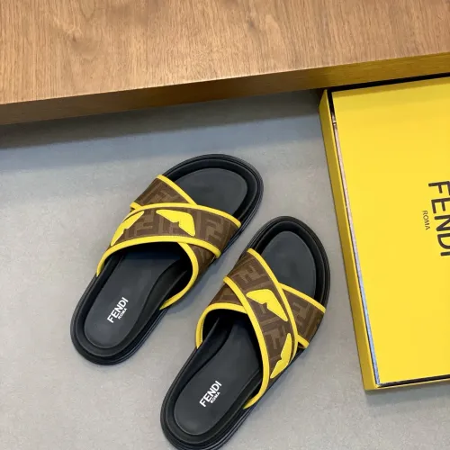 Replica Fendi Slippers For Men #1433356 $60.00 USD for Wholesale