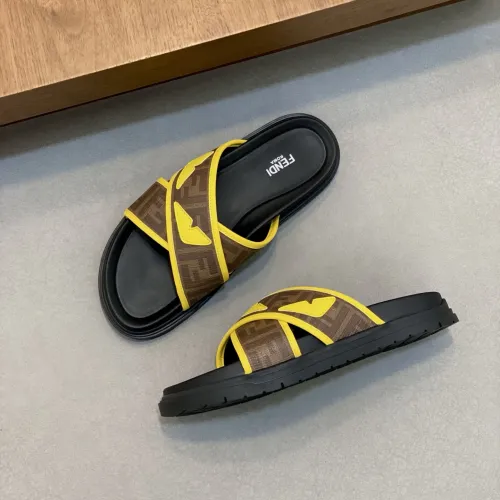 Replica Fendi Slippers For Men #1433356 $60.00 USD for Wholesale