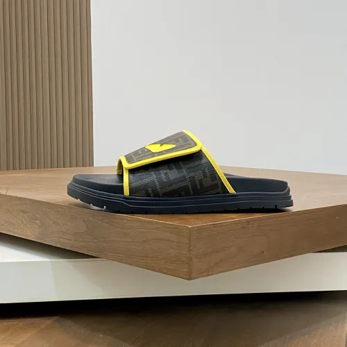 Replica Fendi Slippers For Men #1433358 $60.00 USD for Wholesale