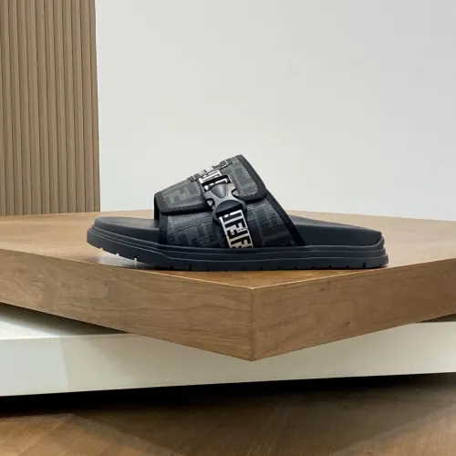 Replica Fendi Slippers For Men #1433365 $60.00 USD for Wholesale