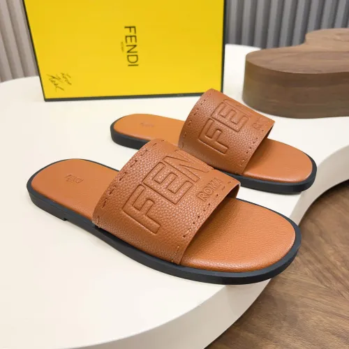 Fendi Slippers For Men #1433501 $85.00 USD, Wholesale Replica Fendi Slippers