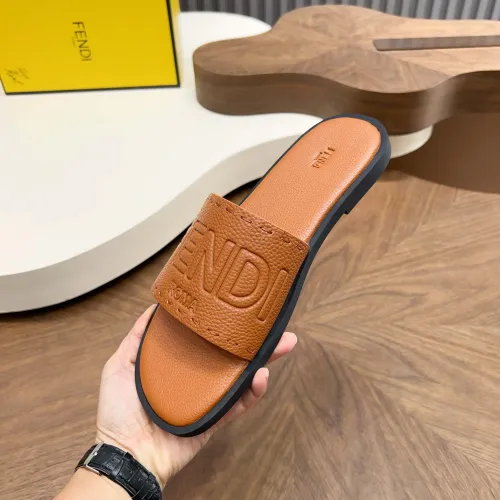 Replica Fendi Slippers For Men #1433501 $85.00 USD for Wholesale