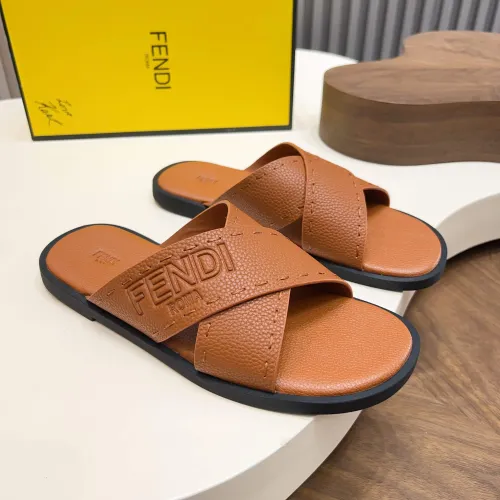 Fendi Slippers For Men #1433505 $85.00 USD, Wholesale Replica Fendi Slippers