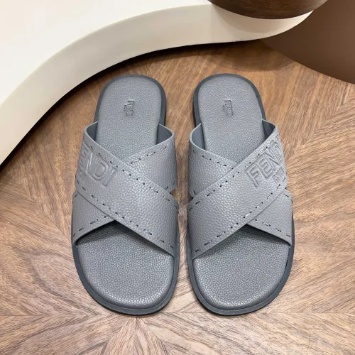 Replica Fendi Slippers For Men #1433506 $85.00 USD for Wholesale