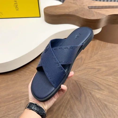 Replica Fendi Slippers For Men #1433507 $85.00 USD for Wholesale
