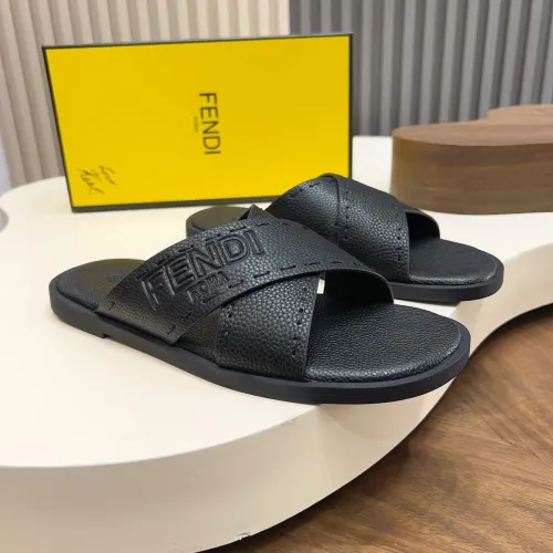 Fendi Slippers For Men #1433508 $85.00 USD, Wholesale Replica Fendi Slippers