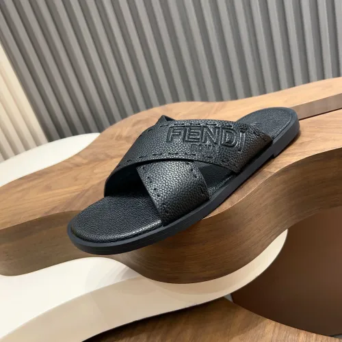 Replica Fendi Slippers For Men #1433508 $85.00 USD for Wholesale