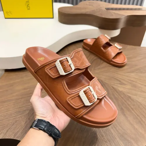 Replica Fendi Slippers For Men #1433510 $85.00 USD for Wholesale