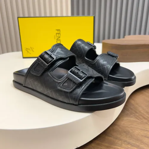 Fendi Slippers For Men #1433512 $85.00 USD, Wholesale Replica Fendi Slippers