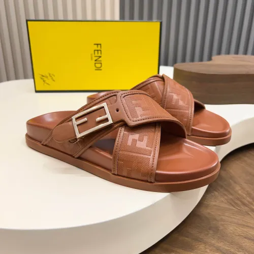 Fendi Slippers For Men #1433514 $85.00 USD, Wholesale Replica Fendi Slippers