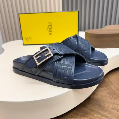 Fendi Slippers For Men #1433515 $85.00 USD, Wholesale Replica Fendi Slippers