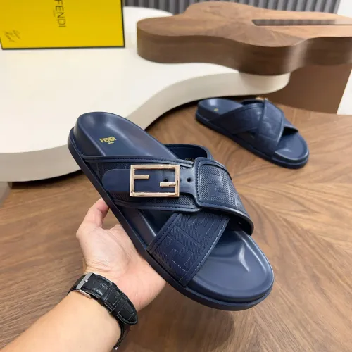 Replica Fendi Slippers For Men #1433515 $85.00 USD for Wholesale