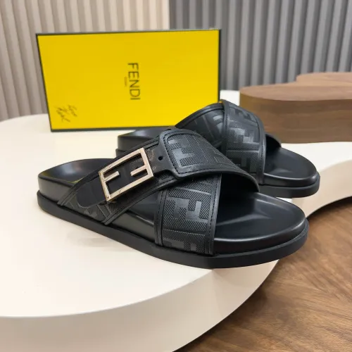 Fendi Slippers For Men #1433516 $85.00 USD, Wholesale Replica Fendi Slippers