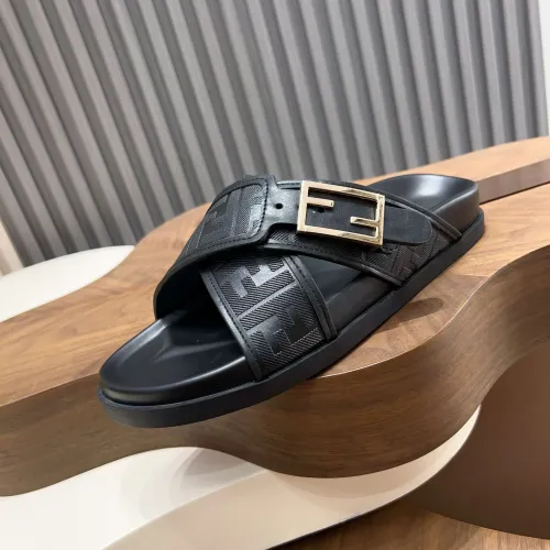 Replica Fendi Slippers For Men #1433516 $85.00 USD for Wholesale