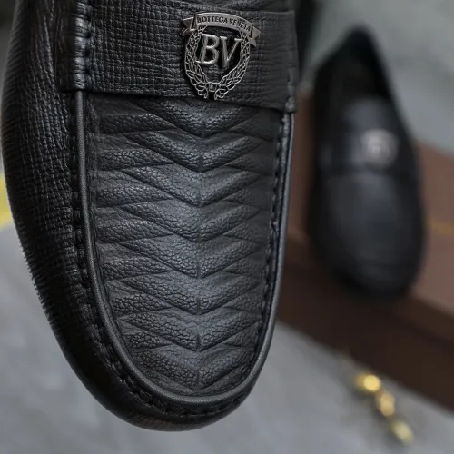 Replica Bottega Veneta BV Leather Shoes For Men #1433552 $85.00 USD for Wholesale