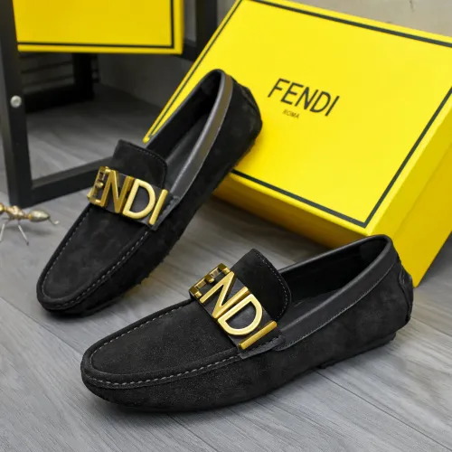 Fendi Leather Shoes For Men #1433576 $76.00 USD, Wholesale Replica Fendi Leather Shoes