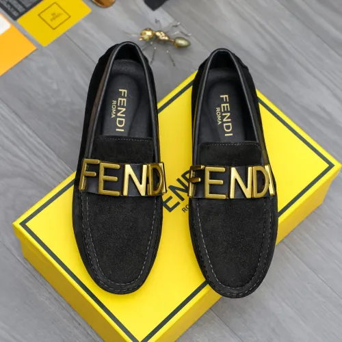 Replica Fendi Leather Shoes For Men #1433576 $76.00 USD for Wholesale