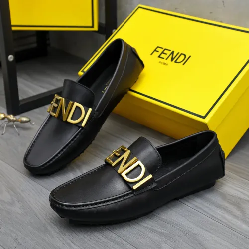 Fendi Leather Shoes For Men #1433577 $76.00 USD, Wholesale Replica Fendi Leather Shoes