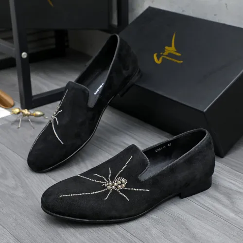 Replica Giuseppe Zanotti GZ Leather Shoes For Men #1433625 $80.00 USD for Wholesale