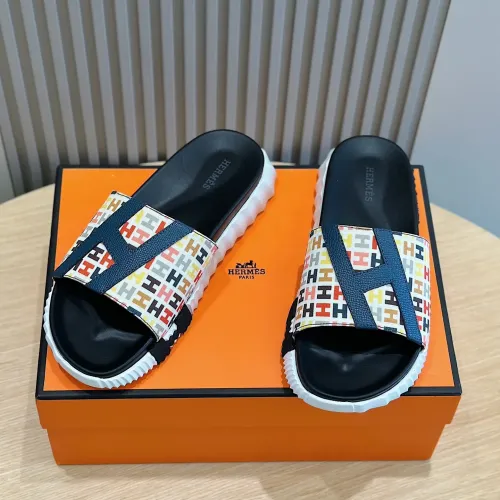 Replica Hermes Slippers For Men #1433955 $64.00 USD for Wholesale