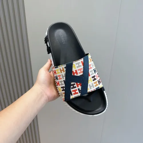 Replica Hermes Slippers For Men #1433955 $64.00 USD for Wholesale
