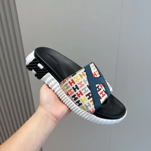 Replica Hermes Slippers For Men #1433955 $64.00 USD for Wholesale