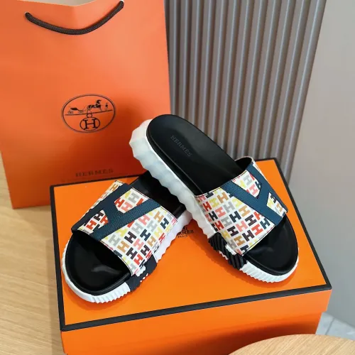 Replica Hermes Slippers For Men #1433955 $64.00 USD for Wholesale