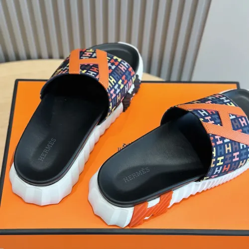 Replica Hermes Slippers For Men #1433956 $64.00 USD for Wholesale