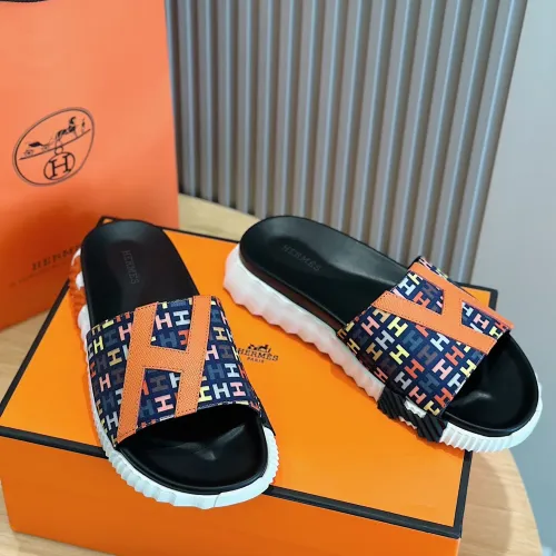 Replica Hermes Slippers For Men #1433956 $64.00 USD for Wholesale