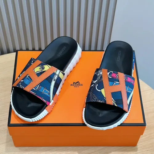 Replica Hermes Slippers For Men #1433957 $64.00 USD for Wholesale