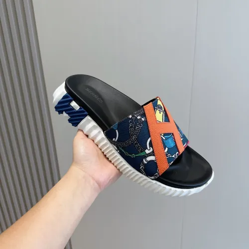 Replica Hermes Slippers For Men #1433957 $64.00 USD for Wholesale