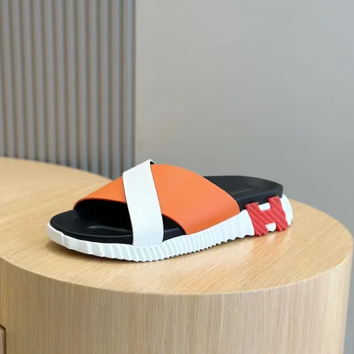 Replica Hermes Slippers For Men #1433958 $64.00 USD for Wholesale