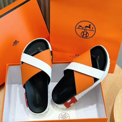 Replica Hermes Slippers For Men #1433958 $64.00 USD for Wholesale