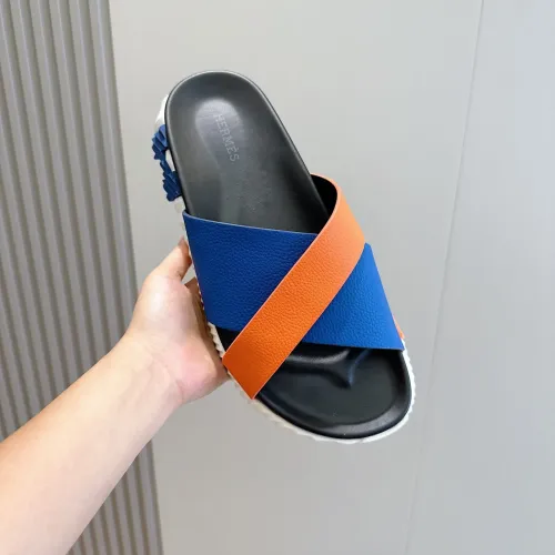 Replica Hermes Slippers For Men #1433959 $64.00 USD for Wholesale