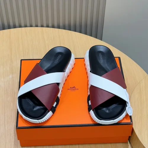 Replica Hermes Slippers For Men #1433961 $64.00 USD for Wholesale