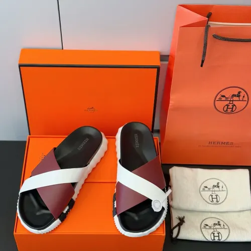 Replica Hermes Slippers For Men #1433961 $64.00 USD for Wholesale