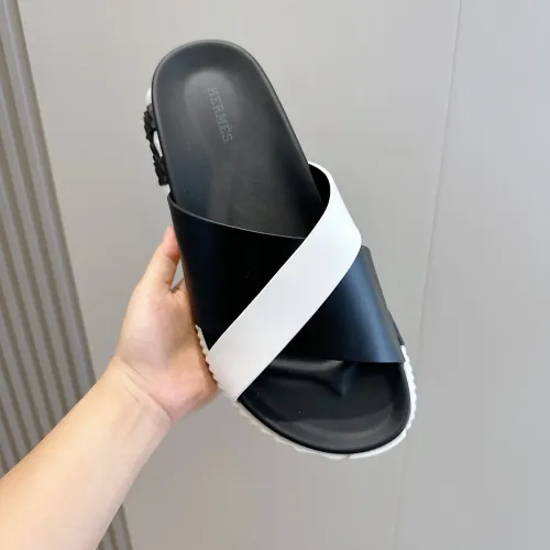 Replica Hermes Slippers For Men #1433962 $64.00 USD for Wholesale