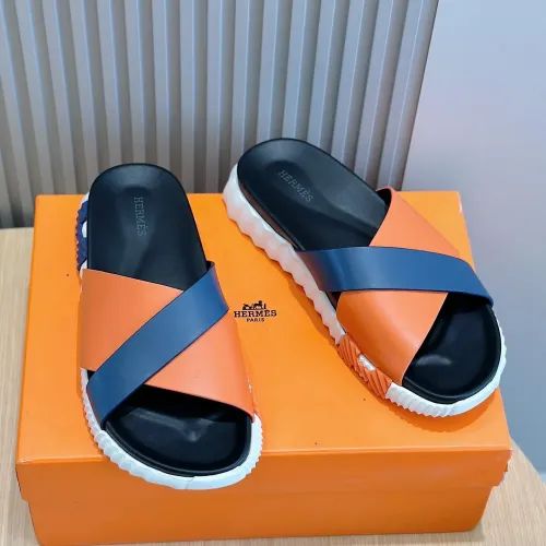 Replica Hermes Slippers For Men #1433963 $64.00 USD for Wholesale