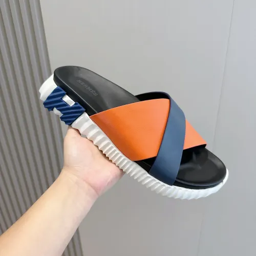 Replica Hermes Slippers For Men #1433963 $64.00 USD for Wholesale