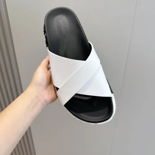 Replica Hermes Slippers For Men #1433965 $64.00 USD for Wholesale