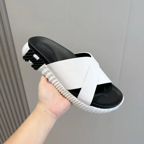 Replica Hermes Slippers For Men #1433965 $64.00 USD for Wholesale
