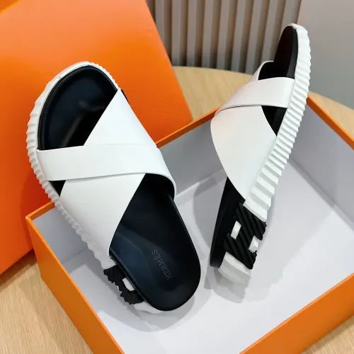 Replica Hermes Slippers For Men #1433965 $64.00 USD for Wholesale