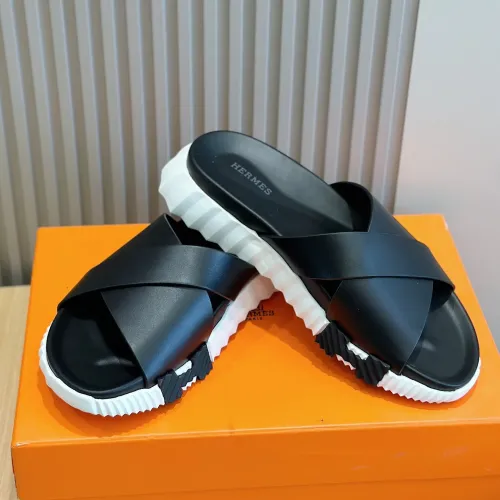 Replica Hermes Slippers For Men #1433966 $64.00 USD for Wholesale