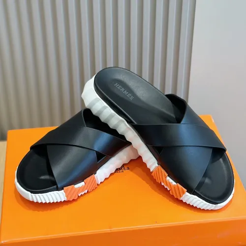 Replica Hermes Slippers For Men #1433967 $64.00 USD for Wholesale