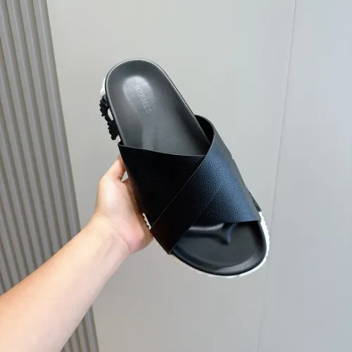 Replica Hermes Slippers For Men #1433968 $64.00 USD for Wholesale