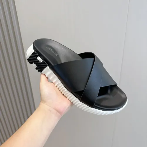 Replica Hermes Slippers For Men #1433969 $64.00 USD for Wholesale