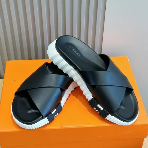 Replica Hermes Slippers For Men #1433969 $64.00 USD for Wholesale